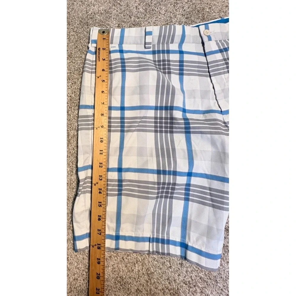 Nike Golf Shorts Mens 36 Blue Plaid Dri-Fit Tour Performance Checkered‎